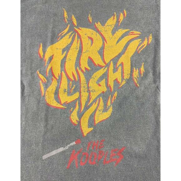 The Kooples Paris Tee Shirt Men's M Cotton Crewneck Fire Cigarette Graphic Logo - Picture 2 of 11